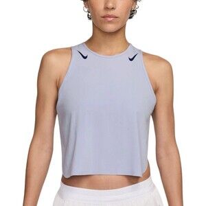 Nike AeroSwift Dri-FIT ADV Cropped Running Purple Blue Tank FN2713-057 Women L